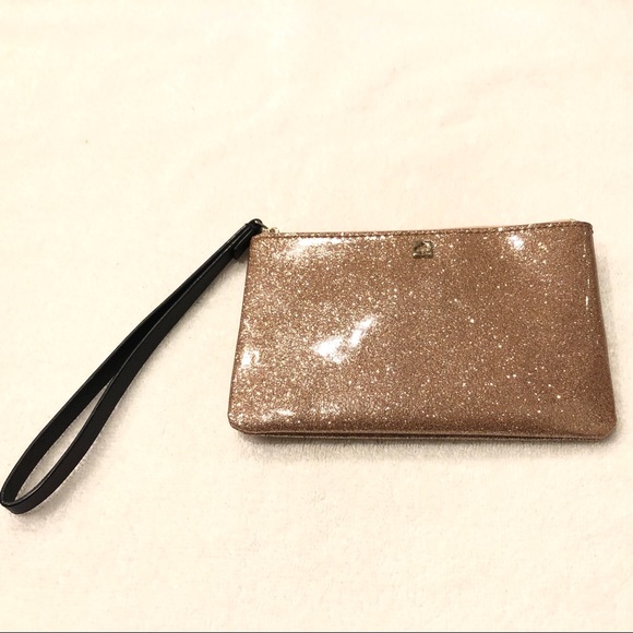 Rose Gold Sparkle Kate Spade wristlet - Picture 3 of 3